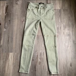 Liverpool green ankle cargo pants